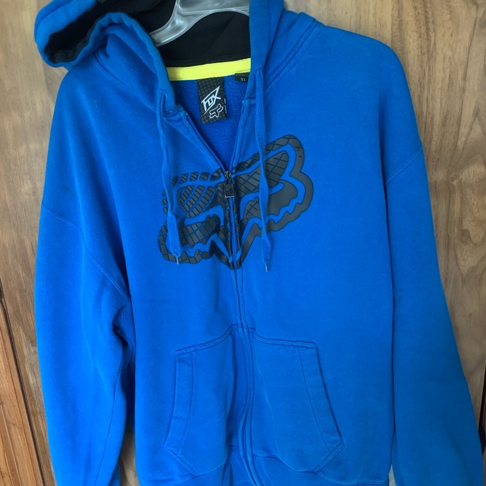 Fox Racing Hoodie Mens XL Blue